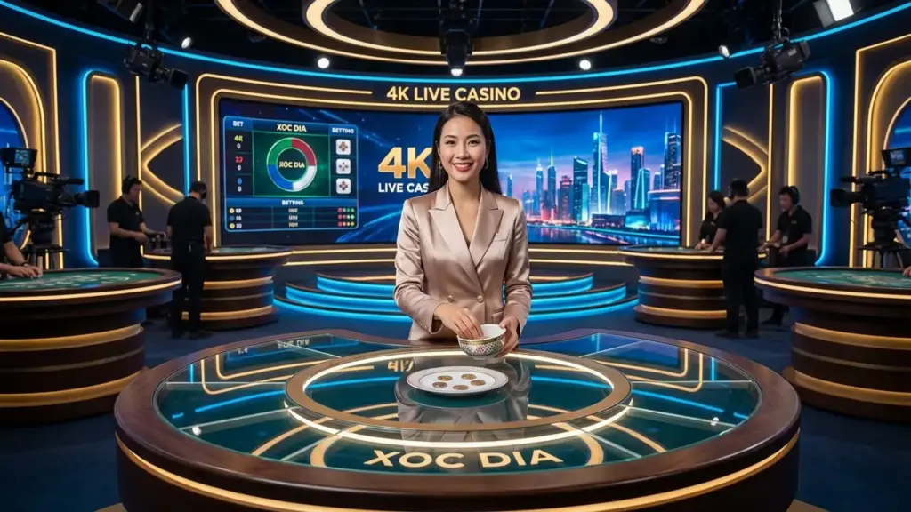 Giao diện bàn cược Xóc đĩa Top88 trực tuyến với Dealer người thật và các cửa cược rõ ràng