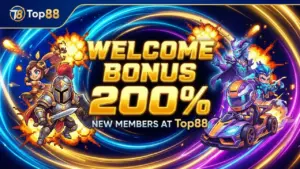 Giao diện trang chủ chính thức của Top88 với nút Đăng Ký nổi bật, dễ dàng nhận diện.