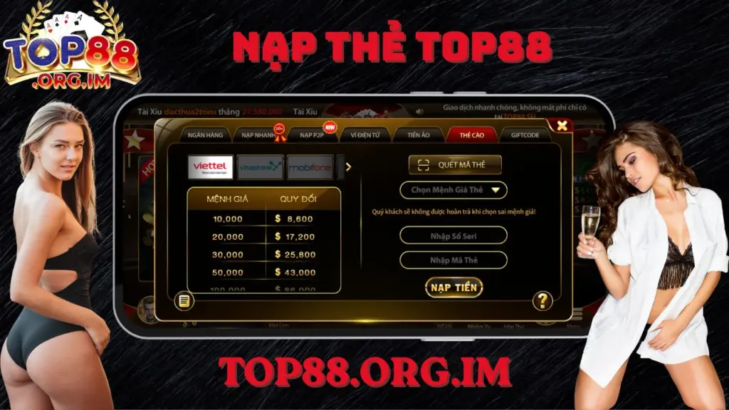 Nạp thẻ top88